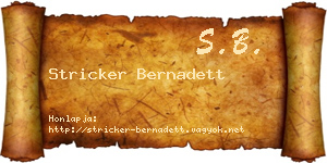 Stricker Bernadett névjegykártya